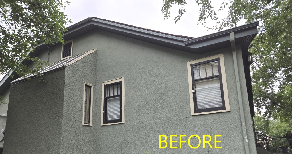 draining an upper half-hipped roof