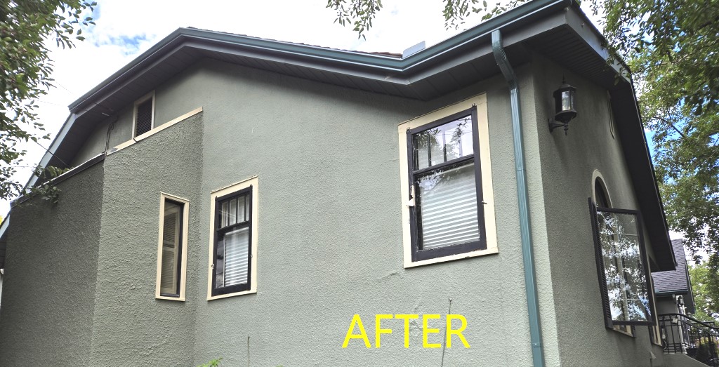 draining an upper half-hipped roof